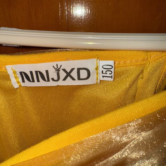 NNJXD Halloween Girl Gold PRINCESS DRESS Party Costume Fancy Dress 150 Size 12 - Picture 9 of 9